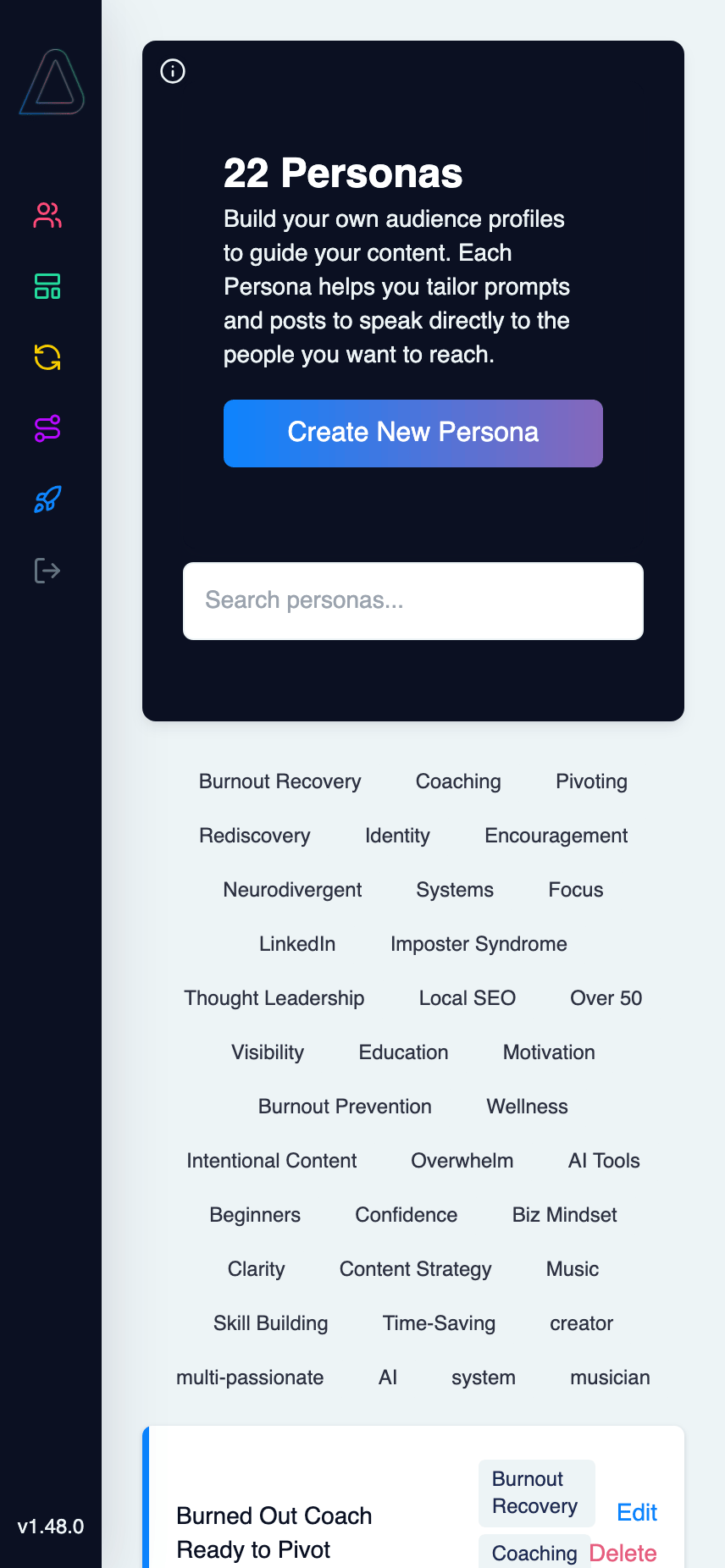 Ayumio Personas Demo - Mobile