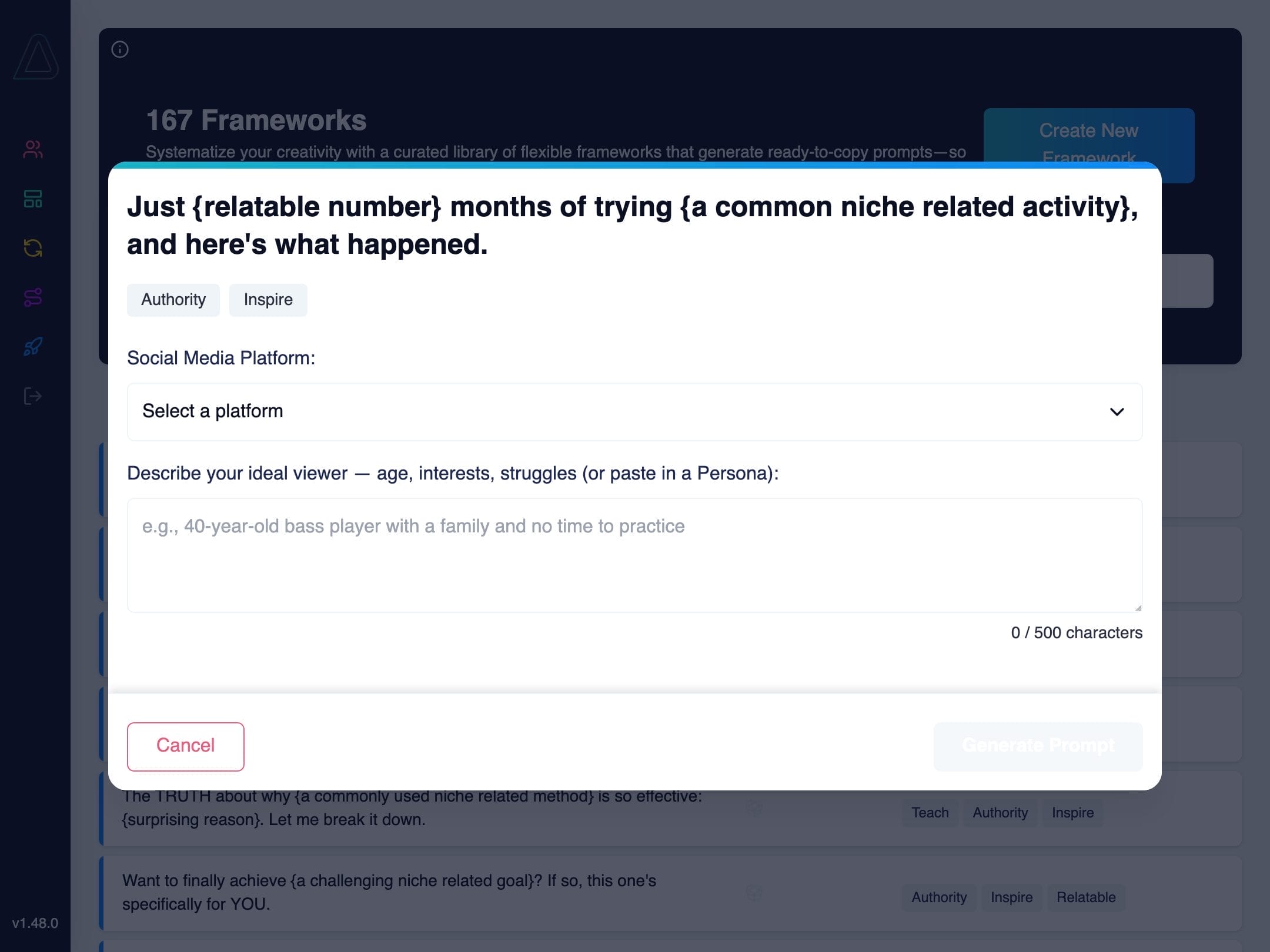 2. Choose a Framework